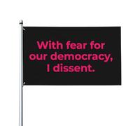 Drapeaux De Jardin Par Crainte Pour Notre Démocratie, Je M'Oppose. Par Crainte Pour Notre Démocratie, Je M'Oppose. Rose Drapeaus Décoratif Durable Bannière Jardins Drapeau Fierté Pour 90X150Cm