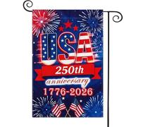 Drapeaux de jardin patriotiques - Bannière de porche du 250e anniversaire des États-Unis | Drapeaux décoratifs de patio 30 x 45 cm | Pour décorateurs de collection Memorial Day 4 juillet Porche Jardin