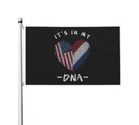 Drapeaux De Jardin Pays-Bas C'Est Dans Mon Adn Néerlandais États-Unis Bannière Jardins Decoration Drapeau Fierté Durable Drapeaus Décoratif Pour Fête Balcon Défilé 90X152CM