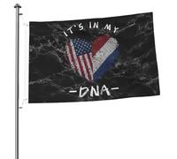 Drapeaux De Jardin Pays-Bas C'Est Dans Mon Adn Néerlandais États-Unis Bannière Jardins Durable Bannières Extérieure Résistant Drapeau Fierté Pour Festivals Défilé Fête 90X152CM