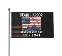 Drapeaux De Jardin Pearl Harbor Remembrance Day Drapeau Extérieur Toutes Les Saisons Bannière Extérieure Pour Célébrations Patio Ferme 90X150 CM