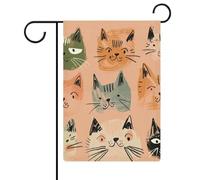 Drapeaux de jardin pêche et vert 30,5 x 45,7 cm, drapeau extérieur double face, drapeau de cour d'été, drapeau floral de bienvenue, drapeaux de jardin saisonniers, décorations de vacances