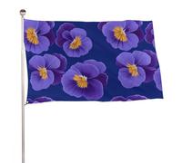 Drapeaux De Jardin Pensées Violettes Garden Flag Résiste Aux Intempéries Treer Drapeau Décorations Drapeau Extérieur Pour Ferme Balcon Fête M
