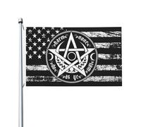 Drapeaux De Jardin Pentacle De La Triple Lune Païenne Nationale Bannière De Cour Vintage Bannière De Jardin Pour Festivals Célébrations Extérieurs 90X150 CM
