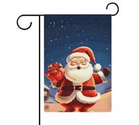 Drapeaux de jardin Père Noël 30,5 x 45,7 cm double face pour l'extérieur, drapeau de cour d'été, drapeau floral de bienvenue, drapeaux de jardin, décorations saisonnières de cour de vacances