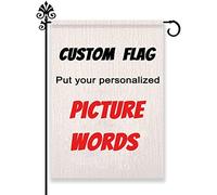 Drapeaux de jardin personnalisés, drapeaux de jardin double face, créez votre propre image/texte pour l'extérieur, pelouse, terrasse, jardin, décoration de la maison.