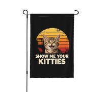 Drapeaux de jardin personnalisés « Montrez-moi vos chatons » 30 x 45 cm, double face, décoratifs, pour fêtes