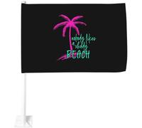 Drapeaux De Jardin Personne N'Aime Une Plage Ombragée Drapeau Pirate Imprimé 2 Œillets Métalliques Bannière À Œillets, Pour D'Intérieur, Jardin, Les Bureaux, 90x150cm
