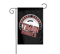 Drapeaux De Jardin Personne Ne S'En Soucie. Entraîne-Toi Plus Dur. Drapeau Fierté Durable Bannières Extérieure Résistant Bannière Jardins Pour Festivals Défilé Fête 30X45CM