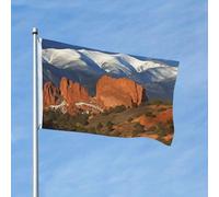 Drapeaux De Jardin Pikes Peak, Colorado Drapeau Extérieur Toutes Les Saisons Treer Drapeau Coupe-Vent Et Étancheune Pour Patio Ferme Jardinage 90X150Cm