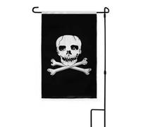 Drapeaux de jardin pirates Jolly Roger tête de mort croix os maison cour décoration