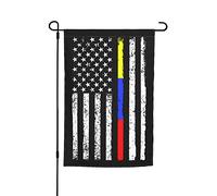 Drapeaux De Jardin Police, Pompiers, Sécurité, Services Correctionnels, Armée, États-Unis Toutes Les Saisons Pelouse Drapeaux Coupe-Vent Et Étancheune Garden Flag Pour Balcon Fête Patio 30X45Cm