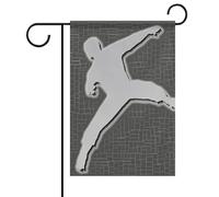 Drapeaux de jardin pour arts martiaux printemps-été 30,5 x 45,7 cm double face pour extérieur, drapeaux saisonniers et bannières pour patio, cour, terrasse, porche, jardin, terrasse, balcon, pelouse