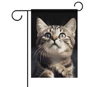 Drapeaux de jardin pour chat printemps été 30,5 x 45,7 cm double face pour extérieur, drapeaux saisonniers et bannières pour patio, cour, terrasse, porche, jardin, terrasse, balcon, pelouse