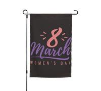 Drapeaux de jardin pour la journée de la femme - Décoration parfaite - Bannière de jardin - 30,5 x 45,7 cm - Décoration extérieure double face - Tapisserie de fête - Décoration de ferme - Bannière de