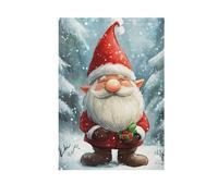 Drapeaux de jardin pour la maison, gnome porte-bonheur de Noël, bannière double face, cour, pelouse, décoration de fête, petite décoration saisonnière 30,5 x 45,7 cm