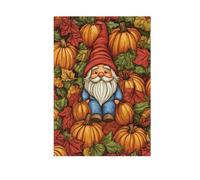 Drapeaux de jardin pour la maison, motif automne, gnome porte-bonheur citrouilles, bannière imprimée double face pour pelouse, ferme, terres agricoles, vacances, décoration extérieure 30,5 x 45,7 cm