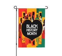 Drapeaux de jardin pour le Mois de l'histoire des Noirs, impression recto verso, décoration intérieure, 31,75 cm x 45,7 cm