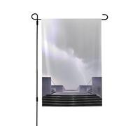 Drapeaux de jardin pour l'extérieur - Architecture fauviste drapeaux de cour vibrants, parfaits pour Pâques et décoration extérieure, drapeaux de printemps tous temps