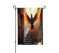 Drapeaux de jardin pour l'extérieur - Illustration de transformation d'oiseaux chauds, drapeaux de jardin vibrants, parfaits pour Pâques et décoration extérieure, drapeaux de printemps tous temps