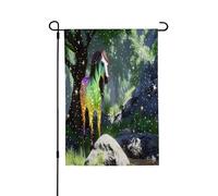 Drapeaux de jardin pour l'extérieur - Le cheval dans les contes de fées, drapeaux de jardin vibrants, parfaits pour Pâques et décoration extérieure, drapeaux de printemps tous temps