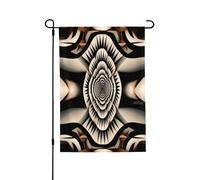 Drapeaux de jardin pour l'extérieur - Motif fractal psychédélique - Drapeaux de cour vibrants, parfaits pour Pâques et décoration extérieure, drapeaux de printemps tous temps