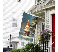 Drapeaux de jardin pour l'extérieur - Sourire de Noël - Drapeau léger de 7,6 x 12,5 cm pour chambre à coucher, intérieur, drapeaux de cour et de bateau pour décorations extérieures avec œillets