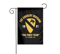 Drapeaux De Jardin Première Équipe De La 1Re Division De Cavalerie Drapeau Fierté Imperméabiliser Drapeaus Décoratif Couleurs Vives Bannières Extérieure Pour Fête Balcon Défilé 30X45CM