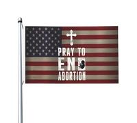 Drapeaux De Jardin Priez Pour Mettre Fin À L'Avortement Pro-Vie Christianisme Catholique Célébrez Chaque Instant Drapeaus Décoratif Drapeau Fierté Résistant Bannières Extérieure Pour 90X152CM