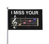 Drapeaux De Jardin Professeur De Musique, Ton Absence Me Manque Bannières Extérieure Durable Bannière Jardins Résistant Drapeau Fierté Pour Balcon Célébrations Défilé 90X152CM