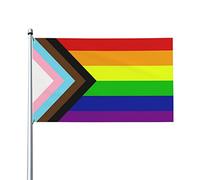 Drapeaux De Jardin Progrès Fierté Lgbtq Bannières Extérieure Durable Drapeaus Décoratif Résistant Bannière Jardins Pour Défilé Célébrations Balcon 90X152CM