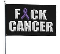 Drapeaux De Jardin Putain De Cancer Du Pancréas Uv Fade Résistant Bannière Durable Drapeaux De Cour Pour Ferme Bureaux D'Intérieur 3X5 Ft