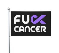 Drapeaux De Jardin Putain De Cancers Du Pancréas Drapeaux Décoratifs D'Extérieur Décoratif Bannière De Jardin Pour Pelouse Festivals Décoration 90X150 CM