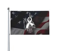 Drapeaux De Jardin Putain De Poumon, Doigt D'Honneur, Ruban Blanc Pelouse Drapeaux Coupe-Vent Et Étancheune Drapeau Extérieur Pour Jardinage Patio Ferme 90X150 Cm