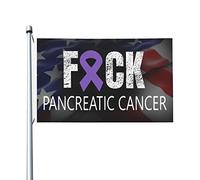 Drapeaux De Jardin Putain De Ruban Violet Pancréatique Bannière Extérieure Premium Drapeau Extérieur Pour Ferme Célébrations Patio 90X150 Cm