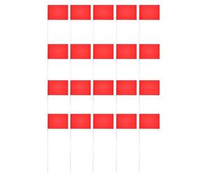 Drapeaux de jardin - PVC et acier de 53 cm | Bannière de construction à haute vision rouge, irrigation marquée, transmission de signal externe, marqueurs pour l'irrigation | Jardin, œuvres