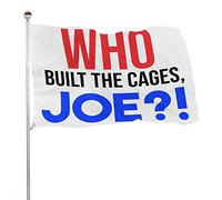 Drapeaux De Jardin Qui A Construit Les Cages Joe Bannière Jardins Imperméabiliser Bannières Extérieure Decoration Drapeaus Décoratif Pour Festivals Défilé Célébrations 90X152CM