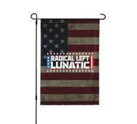 Drapeaux De Jardin Radical Left Lunatic Toutes Les Saisons Bannière Extérieure Coupe-Vent Et Étancheune Treer Drapeau Pour Patio Célébrations M