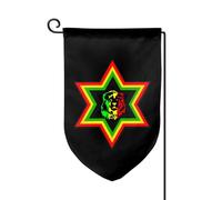 Drapeaux De Jardin Rasta Lion Of Judah Bannière Extérieure Coupe-Vent Et Étancheune Pelouse Drapeaux Décorations Treer Drapeau Pour Jardinage Ferme Balcon Fête S