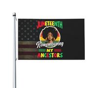 Drapeaux De Jardin Remembering My Ancestors Juneteenth Pelouse Drapeaux Coupe-Vent Et Étancheune Treer Drapeau Pour Balcon Fête Ferme Patio 90X150 CM