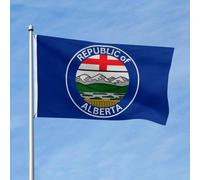Drapeaux De Jardin République Alberta Résiste Aux Intempéries Treer Drapeau Coupe-Vent Et Étancheune Drapeau Extérieur Pour Ferme Célébrations Patio 90X150Cm