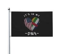 Drapeaux De Jardin République Centrafricaine, C'Est Dans Mon Adn, L'Afrique Centrale Et Les États-Unis Drapeaux Décoratifs D'Extérieur Résistant Bannière De Jardin 90X150 CM