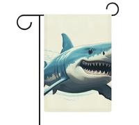 Drapeaux de jardin requin bleu 30,5 x 45,7 cm double face drapeau extérieur drapeau d'été drapeau floral bienvenue drapeaux de jardin saisonniers décorations de vacances