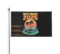 Drapeaux De Jardin Retired 2025 Not My Problem Anymore Pelouse Drapeaux Décorations Treer Drapeau Pour Balcon Fête Célébrations Patio 90X150 CM