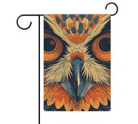 Drapeaux de jardin rétro de couleur hibou 30,5 x 45,7 cm double face drapeau extérieur drapeau d'été drapeau floral bienvenue drapeaux de jardin saisonniers décorations de vacances