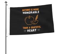 Drapeaux De Jardin Rien N'Est Plus Honorable Qu'Un Cœur Reconnaissant Drapeaux Décoratifs D'Extérieur Résistant Bannière De Jardin Pour Fête Carnavals Extérieurs 90X150 Cm