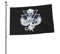 Drapeaux De Jardin Rock Metal Dark Dague Lame Bouclier Aile Grand Drapeau Couleurs Resistant Exterieur Personnalisés Bannière À Œillets, Pour Les Défilés, Balcon, D'Intérieur, 90X150Cm
