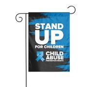 Drapeaux De Jardin Ruban Bleu Du Mois De Sensibilisation À La Prévention De La Maltraitance Des Enfants Drapeau Fierté Durable Drapeaus Décoratif Résistant Bannière Jardins Pour Fête 30X45CM