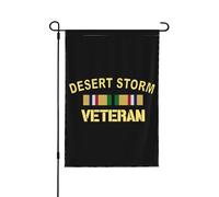 Drapeaux De Jardin Ruban De Service De La Guerre Du Golfe, Fierté Des Vétérans De La Tempête Du Désert Bannière Jardins Résistant Bannières Extérieure Drapeaus Décoratif Pour 30X45CM