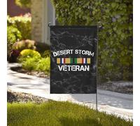 Drapeaux De Jardin Ruban De Service De La Guerre Du Golfe, Symbole De La Fierté Des Anciens Combattants De L'Opération Tempête Du Désert Bannière Jardins Durable Drapeaus Décoratif Pour 30X45CM